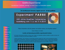 Tablet Screenshot of goethe-experimental.de